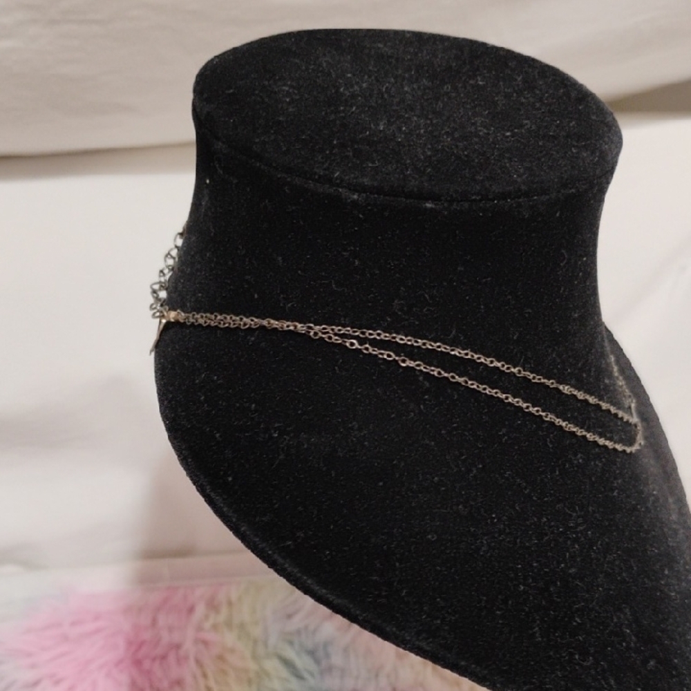 SALE! Adina 925 Sterling Silver Square/Double Chain Vintage Necklace - Picture 4 of 12